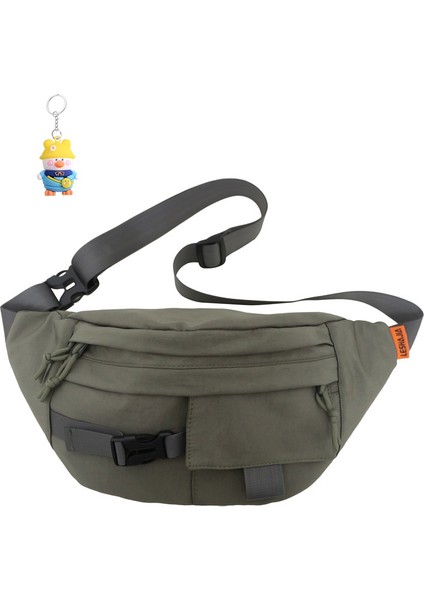 Büyük Kapasiteli Bel Çantası Spor Erkek Çantası Göğüs Çantası Moda Çok Yönlü Crossbody Çantası Gündelik Crossbody (Yurt Dışından)