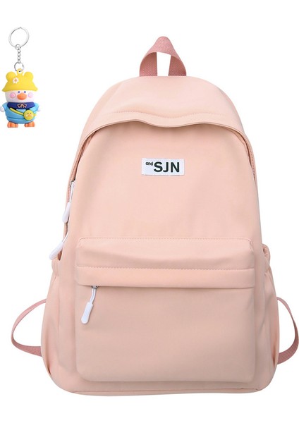 Rahat Öğrenci Okul Çantası Kadın Hafif ve Çok Yönlü Büyük Kapasiteli Sırt Çantası Kampüs Sırt Çantası (Yurt Dışından)