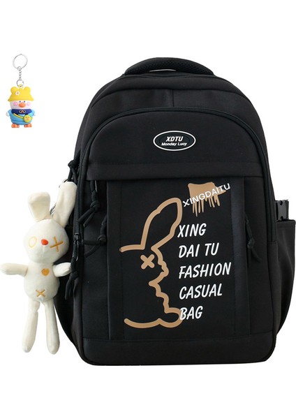 Sırt Çantası Büyük Kapasiteli Bilgisayar Çantası Lise Üniversite Öğrencisi Okul Çantası Sevimli Sırt Çantası (Yurt Dışından)
