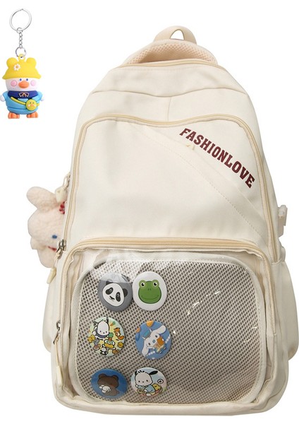 Sevimli Şeffaf Öğrenci Okul Çantası Ortaokul Sırt Çantası Büyük Kapasiteli Seyahat Depolama Sırt (Yurt Dışından)