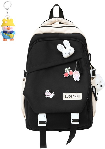 Moda Sınıf Sırt Çantası Kadın Rahat Kampüs Sırt Çantası Büyük Kapasiteli Ilkokul ve Ortaokul (Yurt Dışından)