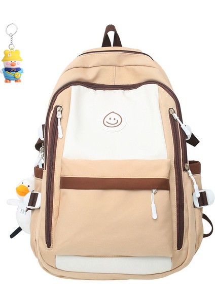 Büyük Kapasiteli Çok Yönlü Sırt Çantası Ortaokul ve Lise Kampüs Moda Okul Çantası (Yurt Dışından)
