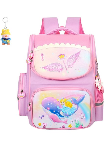 Karikatür Ilkokul Okul Çantası, Sevimli Yük Azaltıcı Omurga Koruyucu Sırt Çantası, 1, 2, 3 ve 6 Sınıf Sırt Çantası (Yurt Dışından)