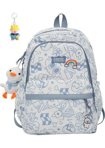 Sırt Çantası Kız Öğrenci Okul Çantası Büyük Kapasiteli Basit Sırt (Yurt Dışından)