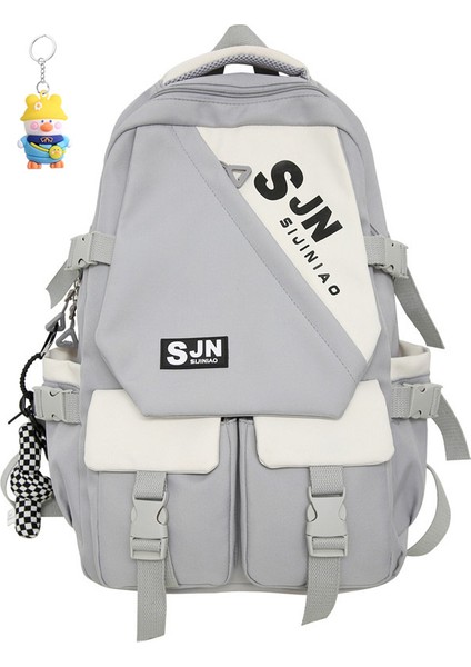 Sırt Çantası Büyük Kapasiteli Basit Moda Sırt Çantası Üniversite Öğrencisi Bilgisayar Çantası Seyahat Kadın (Yurt Dışından)