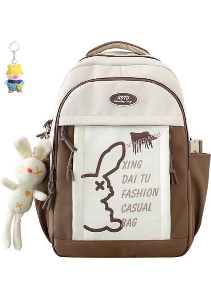 Sırt Çantası Büyük Kapasiteli Bilgisayar Çantası Lise Üniversite Öğrencisi Okul Çantası Sevimli Sırt Çantası (Yurt Dışından)