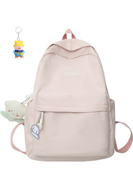 Sırt Çantası Kadın Üniversite Öğrencisi Okul Çantası Öğrenci Basit Moda Büyük Kapasiteli (Yurt Dışından)