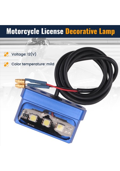 LED Motosiklet Plaka Lambası Dekoratif Lamba Evrensel A (Yurt Dışından) fırsatları