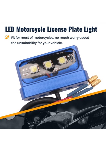 LED Motosiklet Plaka Lambası Dekoratif Lamba Evrensel A (Yurt Dışından) indirimleri