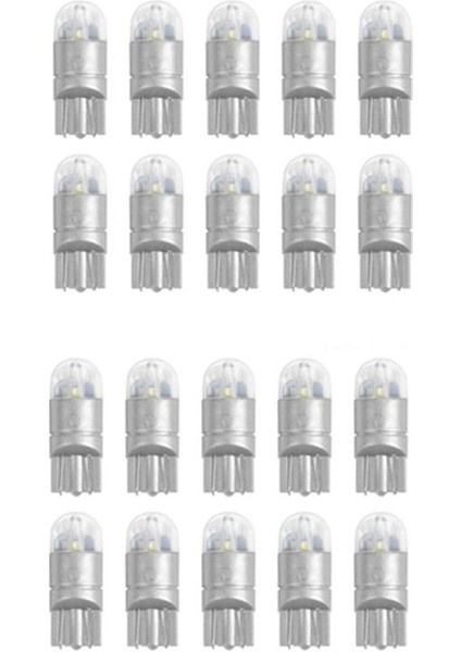 20 Adet 6000K Canbus T10 168 194 W5W Kubbe Lisans Yan Işaretleyici (Yurt Dışından)