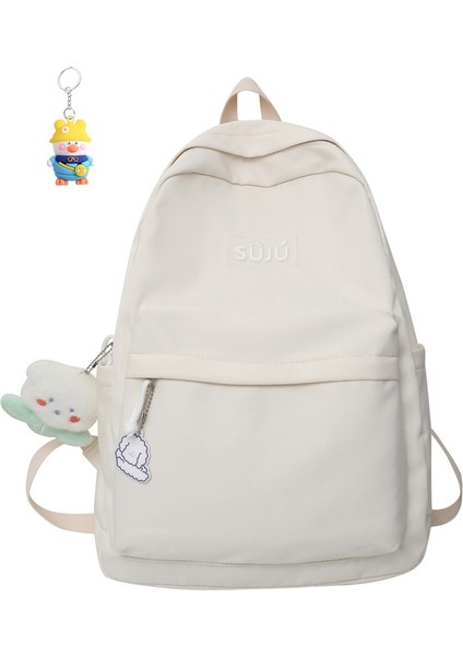 Sırt Çantası Kadın Üniversite Öğrencisi Okul Çantası Öğrenci Basit Moda Büyük Kapasiteli (Yurt Dışından)