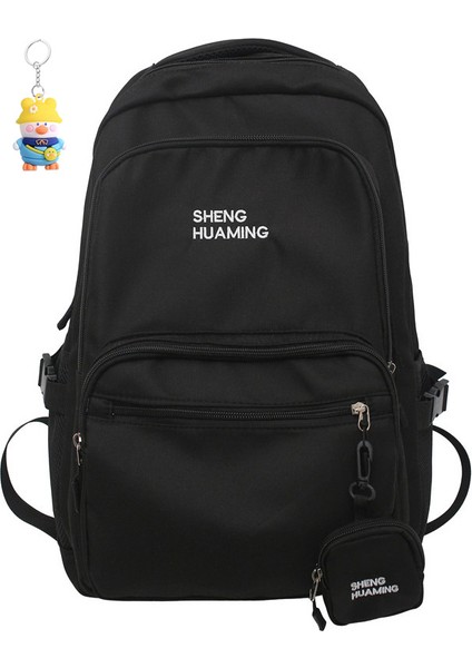 Üniversite Öğrencisi Okul Çantası Kadın Unisex Büyük Kapasiteli Sırt Çantası Lise Ortaokul Öğrencisi Bilgisayar (Yurt Dışından)