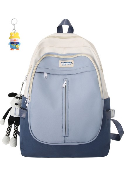 Basit Kız Sırt Çantası Lise Öğrencisi Okul Çantası Büyük Kapasiteli Açık Hava Eğlence Çantası (Yurt Dışından)