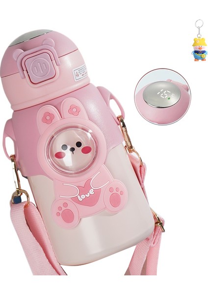 Çocuk Termos Bardağı Taşınabilir Askı Akıllı Sıcaklık Ölçümü Yalıtımlı Su Bardağı (Yurt Dışından)