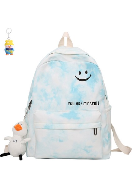 Büyük Kapasiteli Sırt Çantası Sırt Çantası Kız Üniversite Öğrencisi Okul Çantası Tuval Çanta Sırt Çantası (Yurt Dışından)