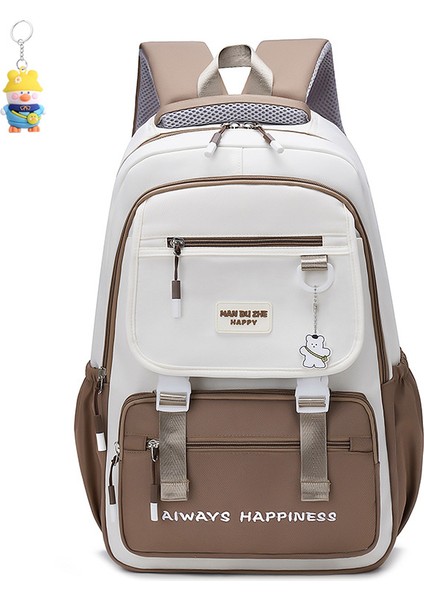 Okul Çantası Kadın Büyük Kapasiteli Öğrenci Sırt Çantası Kadın Çantası Basit Moda Gündelik Sırt (Yurt Dışından)
