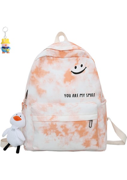 Büyük Kapasiteli Sırt Çantası Sırt Çantası Kız Üniversite Öğrencisi Okul Çantası Tuval Çanta Sırt Çantası (Yurt Dışından)