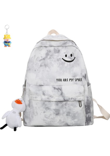 Büyük Kapasiteli Sırt Çantası Sırt Çantası Kız Üniversite Öğrencisi Okul Çantası Tuval Çanta Sırt Çantası (Yurt Dışından)