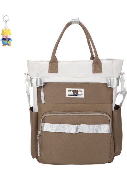 Anne Çantası Taşınabilir Sırt Çantası Öğrenci Okul Çantası Kadın Büyük Kapasiteli Okul Çantası Çok Fonksiyonlu Seyahat Çantası (Yurt Dışından)