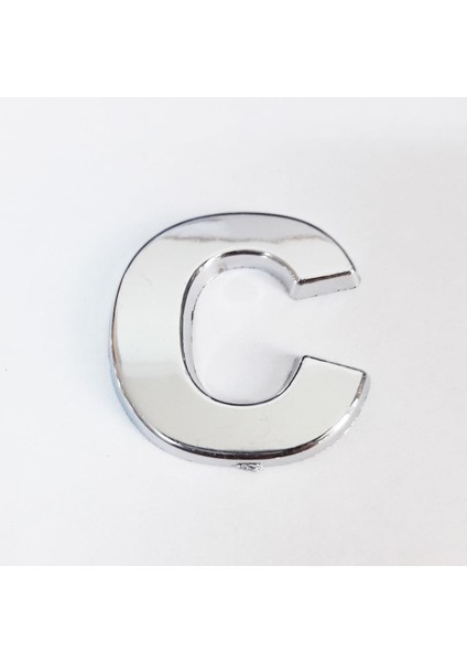 C Harfi 3,75 cm Krom Yapışkanlı