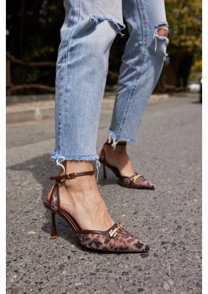 Dennıs Kadın Bordo Leoapar Tul Detay Topuklu Ayakkabı fırsatları