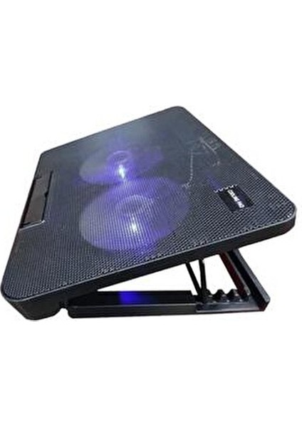 CF-02 Ayarlanabilir Dizüstü Bilgisayar Soğutma Fanı 2 Fanlı Ergonomik Tasarım Siyah