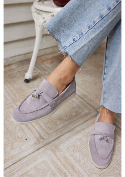 Casado Kadın Bej Gercek Suet Loafer Ayakkabi modelleri