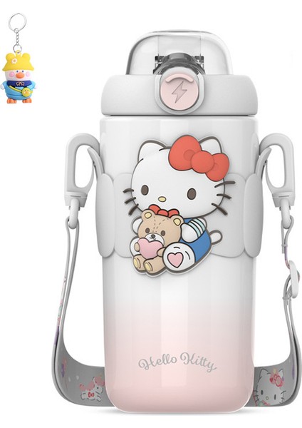 Sanrio Kulomi Çocuk Termos Bardağı Öğrenci Kız Çilek Ayı Pipetli Su Bardağı Sevimli Kız Bardağı (Yurt Dışından)