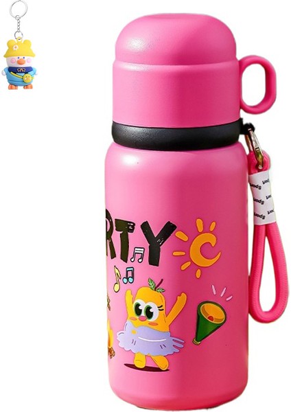 316 Paslanmaz Çelik Termos Bardak Graffiti Çocuk Karikatür Su Bardakları Bir Bardak Iki Kapaklı Açık Taşınabilir Ipli Savcı (Yurt Dışından)