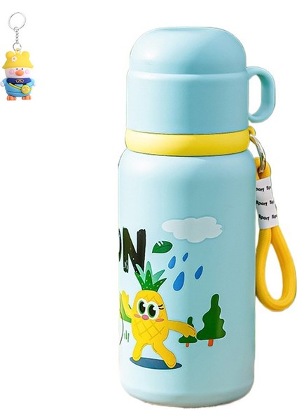 316 Paslanmaz Çelik Termos Bardak Graffiti Çocuk Karikatür Su Bardakları Bir Bardak Iki Kapaklı Açık Taşınabilir Ipli Savcı (Yurt Dışından)