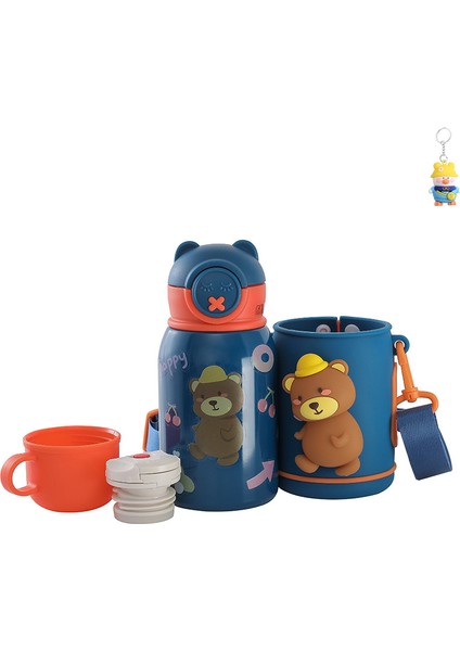 Yinghong Karikatür Termos Bardak Çocuk Öğrenci Su Isıtıcısı Pipetli Su Bardak (Yurt Dışından)