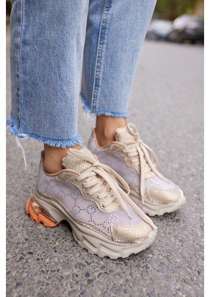 Vıva Kadın Sıyah Tul Tas Detay Ithal Taban Sneaker fiyatları