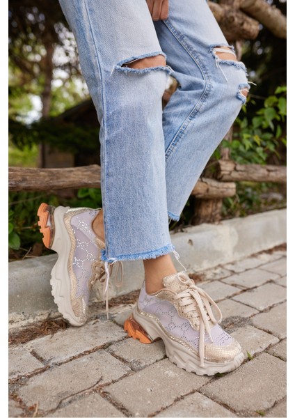 Vıva Kadın Sıyah Tul Tas Detay Ithal Taban Sneaker fırsatları