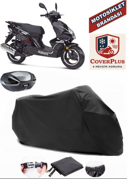 Kanuni Ronny S Siyah Arka Çanta Uyumlu Motorsiket Brandası Motor Örtüsü Çadır Su Geçirmez Motosiklet Kılıfı Motor Brandası