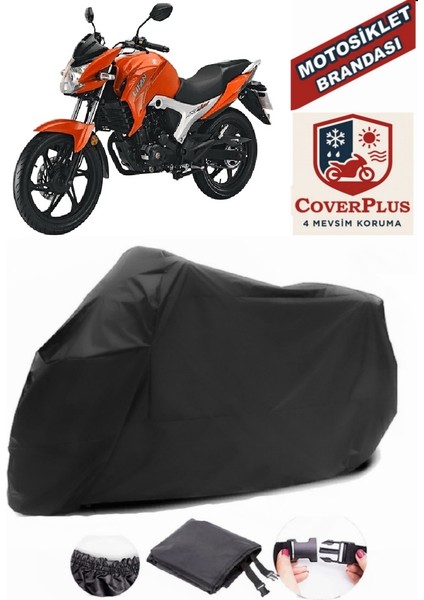 Lifan LF150T-9R Siyah Motorsiket Brandası Motor Örtüsü Çadır Su Geçirmez Motosiklet Kılıfı Motor Brandası