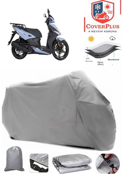 Kymco Agility Delivery 125I Gri Motorsiket Brandası Motor Örtüsü Çadır Su Geçirmez Motosiklet Kılıfı Motor Brandası