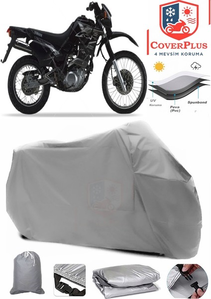 Yamaha Xt 600 Gri Motorsiket Brandası Motor Örtüsü Çadır Su Geçirmez Motosiklet Kılıfı Motor Brandası