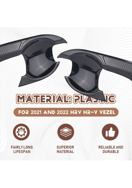 Honda Hrv Hr-V Vezel 2021 2022 Için Ön Kapı Kolu Kase Kapağı Trim (Yurt Dışından) fırsatları