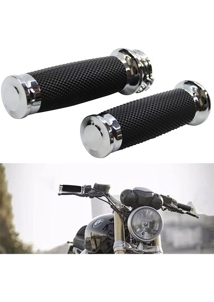 Evrensel 1 Inç 25 mm El Tutacakları Motosiklet Gidonu Gidonu Gümüş (Yurt Dışından) fiyatları