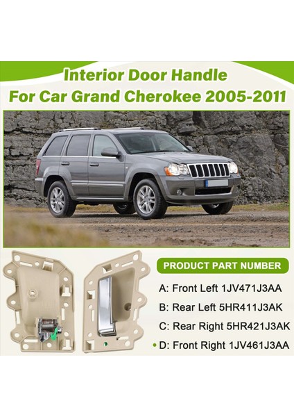 Jeep Ön Sağ Araç Iç Kapı Kolu 1JV461J3AA (Yurt Dışından) fırsatları