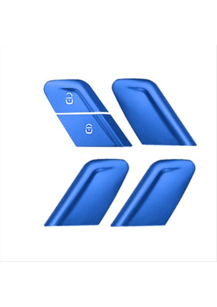 Araba Iç Kapı Kilidi Düğmesi Anahtarı Trim Çıkartması A (Yurt Dışından)