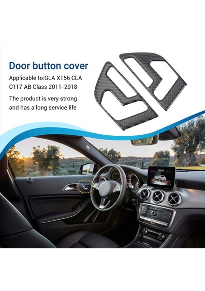 Karbon Fiber Araba Kapı Düğmeleri Koltuk Ayar Paneli Kapağı Döşemesi 2 Adet (Yurt Dışından) fırsatları