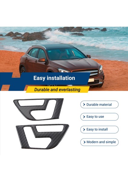 Karbon Fiber Araba Kapı Düğmeleri Koltuk Ayar Paneli Kapağı Döşemesi 2 Adet (Yurt Dışından) indirimleri