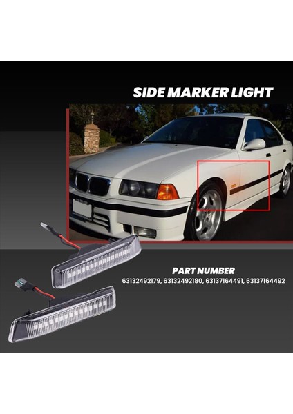 Bmw Için Araba Lensi Dinamik LED Yan Işaret Lambası Gösterge Işığı (Yurt Dışından) indirimleri