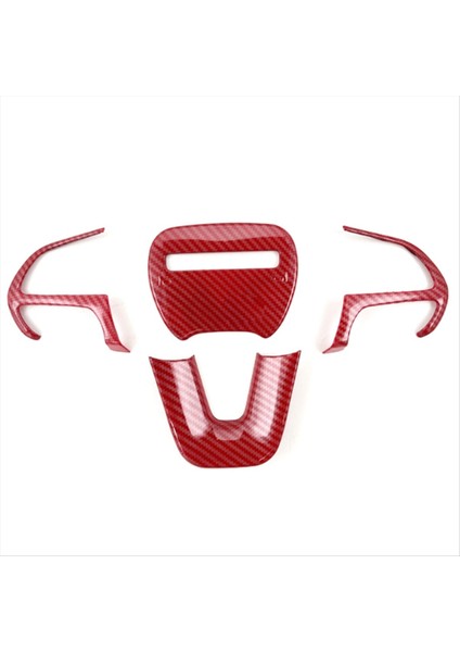 Jeep Dodge Charger Için Karbon Fiber Kırmızı Direksiyon Simidi Kılıfı Döşemesi (Yurt Dışından)