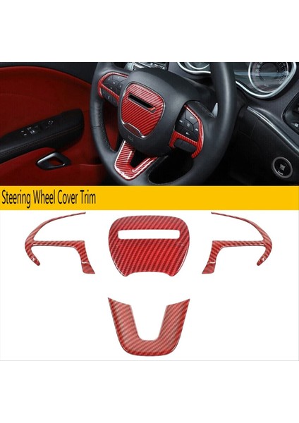 Jeep Dodge Charger Için Karbon Fiber Kırmızı Direksiyon Simidi Kılıfı Döşemesi (Yurt Dışından) fiyatları