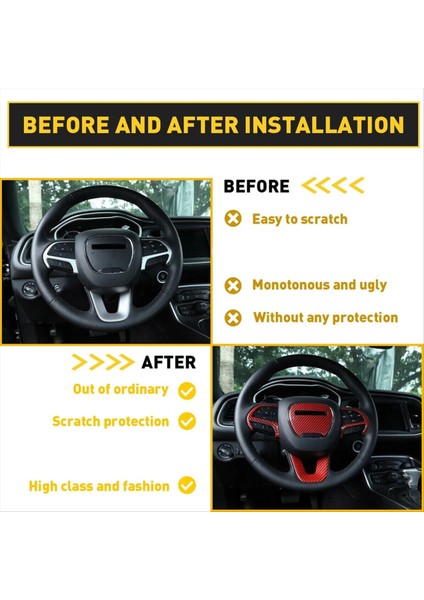 Jeep Dodge Charger Için Karbon Fiber Kırmızı Direksiyon Simidi Kılıfı Döşemesi (Yurt Dışından) indirimleri