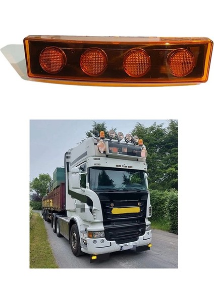 Scania Sarı Için 1 Adet 24V LED Güneşlik Lambası Sinyal Lambası Üst Lambaları (Yurt Dışından) fiyatları