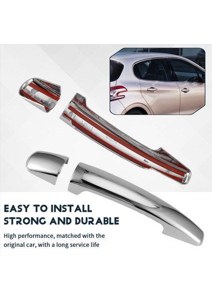 Peugeot 208 2012-2018 Luxuriou Krom Dış Kapı Kolu Kapağı (Yurt Dışından) indirimleri