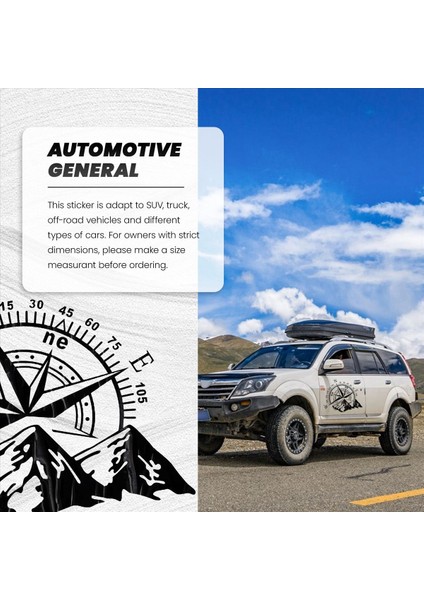 1 Adet Off-Road Suv Yan Gövde Çıkartması Pusula Dağ Çıkartmaları Çıkartması (Yurt Dışından) fırsatları